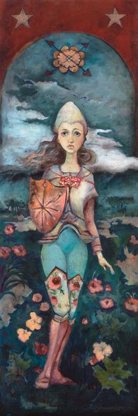 Cassandra Barney Fine Art Canvas Giclee: "Little Warrior"