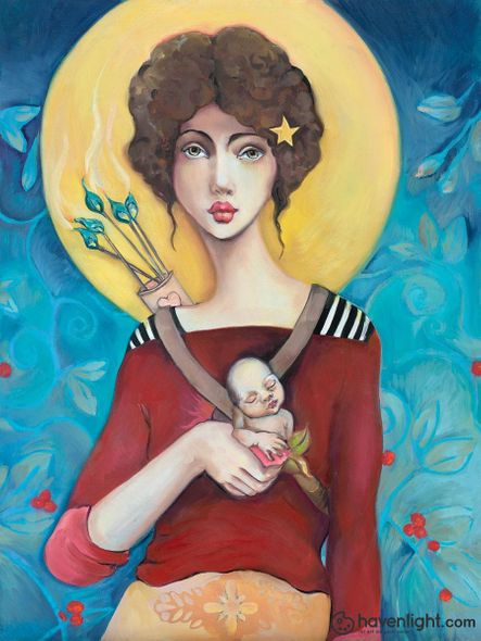 Cassandra Barney Fine Art Canvas Giclee: "Protector"