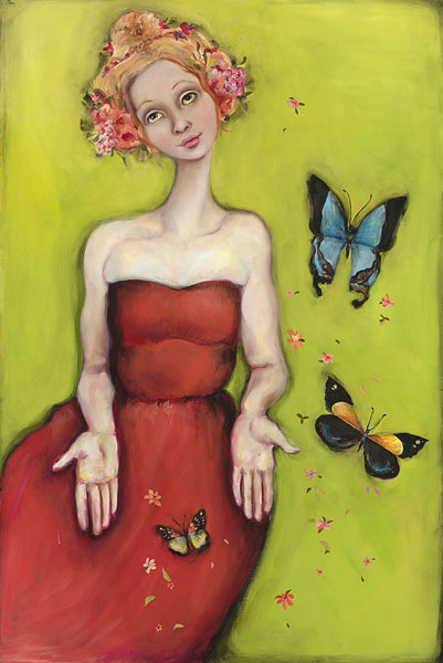 Cassandra Barney Handsigned and Numbered Limited Edition Giclee on Canvas:"All That I Have to Give is Yours"