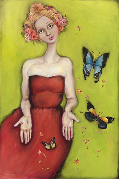 Cassandra Barney Handsigned and Numbered Limited Edition Giclee on Canvas:"All That I Have to Give is Yours"