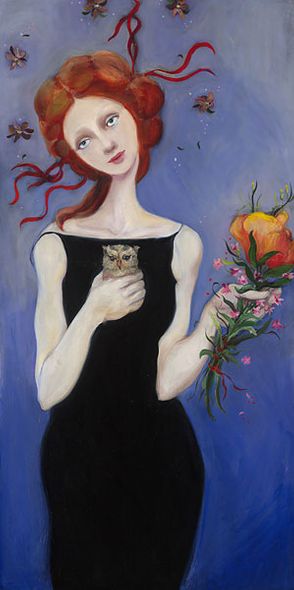 Cassandra Barney Handsigned and Numbered Limited Edition Giclee on Canvas:"Minerva"