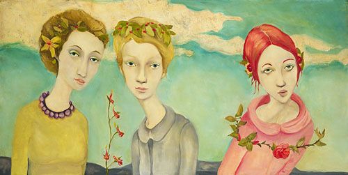 Cassandra Christensen Barney Handsigned and Numbered Limited Edition Giclee on Canvas:"Only Eve Could Hear the Birdīs Love Song"