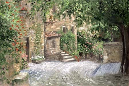Catherine Thomas Handsigned and Numbered Limited Edition Gallery Giclee Paper: "Les Arcs, Provence"