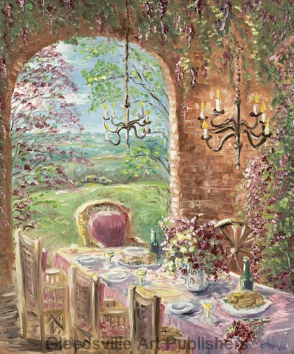 Catherine Thomas Handsigned and Numbered Limited Edition Gallery Giclee Paper: "Luncheon"