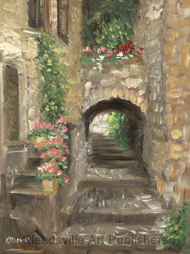 Catherine Thomas Handsigned and Numbered Limited Edition Gallery Giclee Paper: "Parage, Les Arcs"