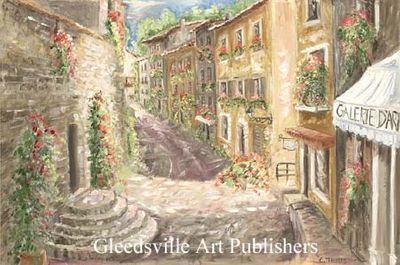 Catherine Thomas Handsigned and Numbered Limited Edition Gallery Giclee Paper: "Provence, Street Scene" Catherine Thomas Handsigned and Numbered Limited Edition Gallery Giclee Paper: "Provence, Street Scene"