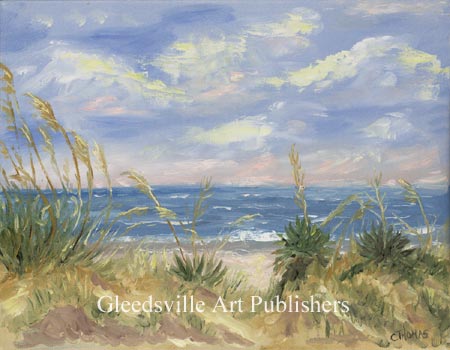 Catherine Thomas Handsigned and Numbered Limited Edition Gallery Giclee Paper: "Sea Side Breeze I"