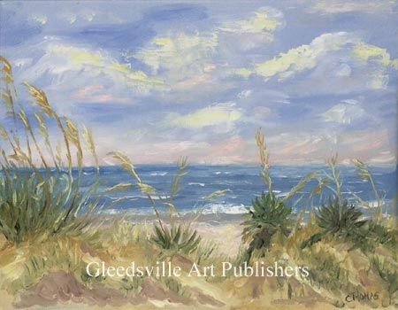 Catherine Thomas Handsigned and Numbered Limited Edition Gallery Giclee Paper: "Sea Side Breeze I"