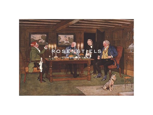 Cecil Aldin Hand Numbered Limited Edition Print on Paper :"A Glass of Port"