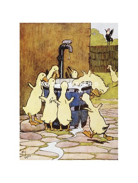Cecil Aldin Hand Numbered Limited Edition Print on Paper :"A Long Drink"