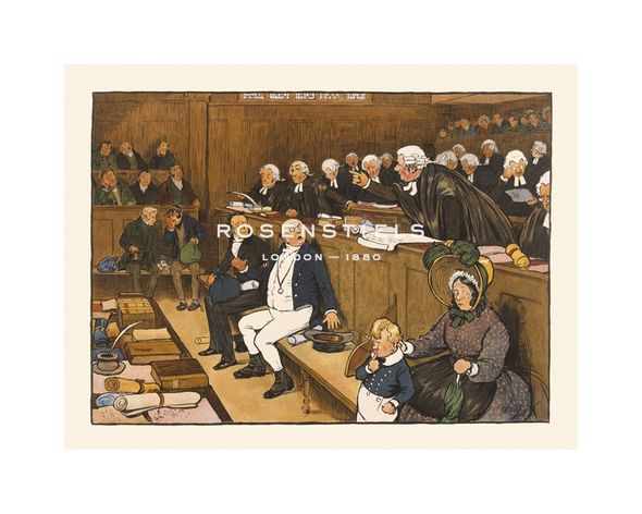 Cecil Aldin Hand Numbered Limited Edition Print on Paper :"Bardell V Pickering"