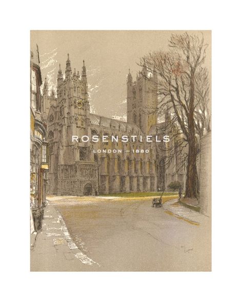 Cecil Aldin Hand Numbered Limited Edition Print on Paper :"Canterbury Cathedral"