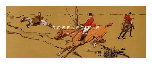 Cecil Aldin Hand Numbered Limited Edition Print on Paper :"Jumping the Brook"