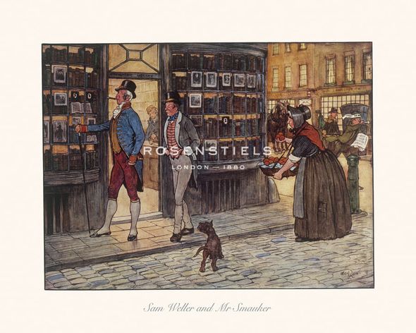 Cecil Aldin Hand Numbered Limited Edition Print on Paper :"Sam Weller and Mr Smauker"