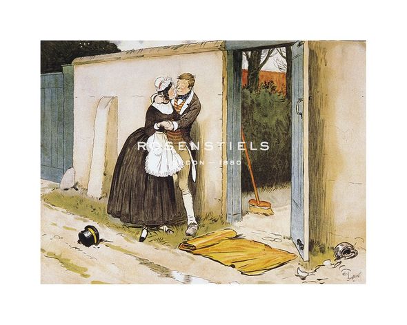Cecil Aldin Hand Numbered Limited Edition Print on Paper :"Sam Weller and the Pretty Housemaid"