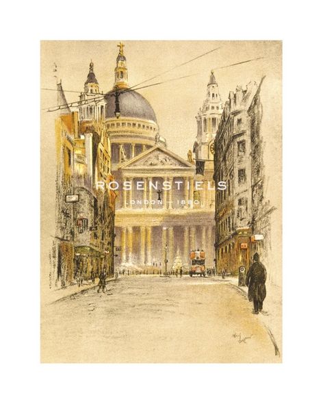 Cecil Aldin Hand Numbered Limited Edition Print on Paper :"St. Paul's Cathedral"