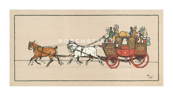 Cecil Aldin Hand Numbered Limited Edition Print on Paper :"Stagecoach II"