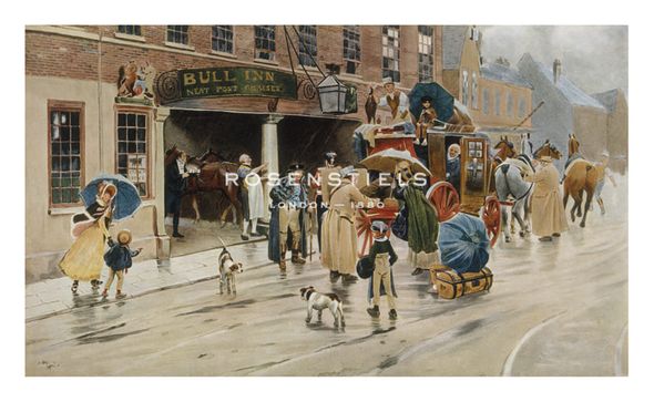 Cecil Aldin Hand Numbered Limited Edition Print on Paper :"The Bull at Dartford"