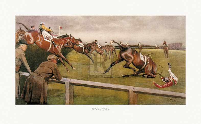 Cecil Aldin Hand Numbered Limited Edition Print on Paper :"The Canal Turn"