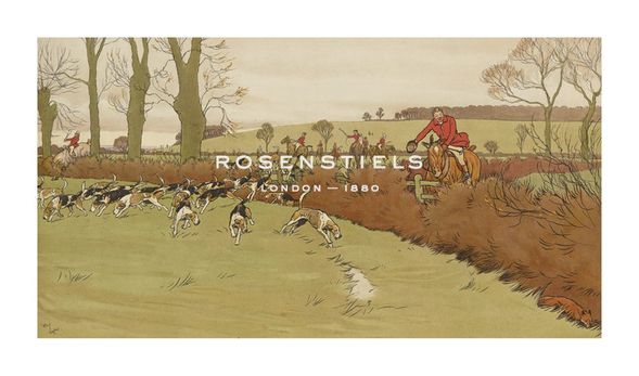 Cecil Aldin Hand Numbered Limited Edition Print on Paper :"The Cottesbrook Hunt (Nearing the End)"