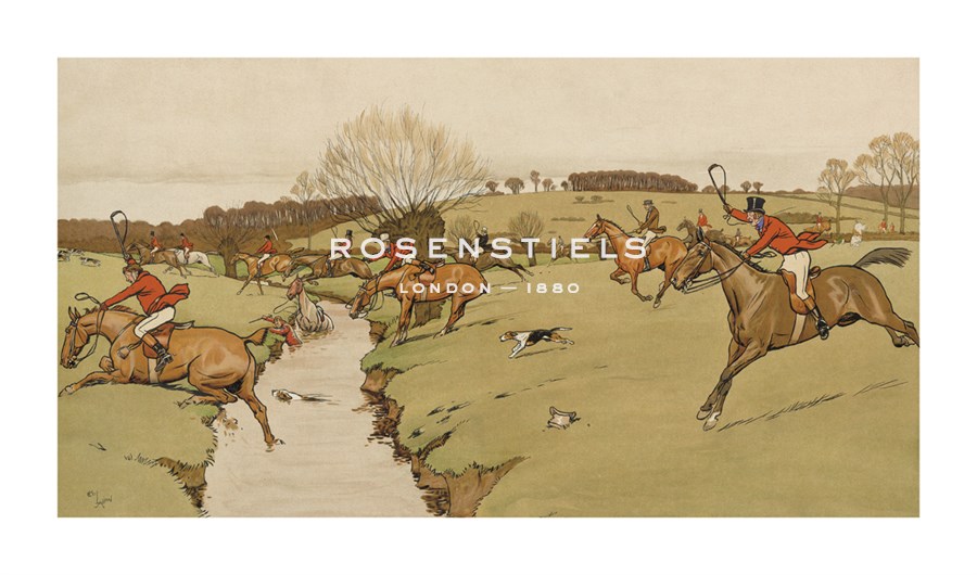 Cecil Aldin Hand Numbered Limited Edition Print on Paper :"The Cottesbrook Hunt (The Brook)"