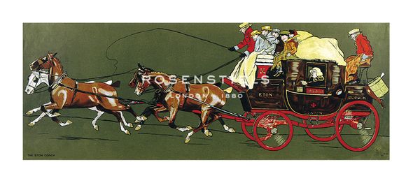 Cecil Aldin Hand Numbered Limited Edition Print on Paper :"The Eton Coach"