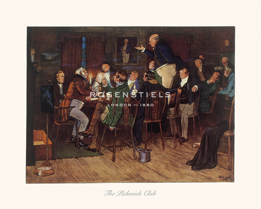 Cecil Aldin Hand Numbered Limited Edition Print on Paper :"The Pickwick Club"