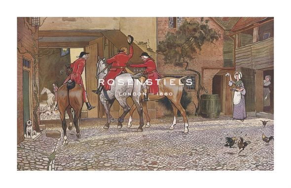 Cecil Aldin Hand Numbered Limited Edition Print on Paper :"Three Jolly Huntsmen"
