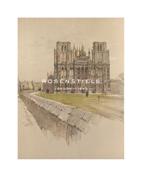 Cecil Aldin Hand Numbered Limited Edition Print on Paper :"Wells Cathedral"