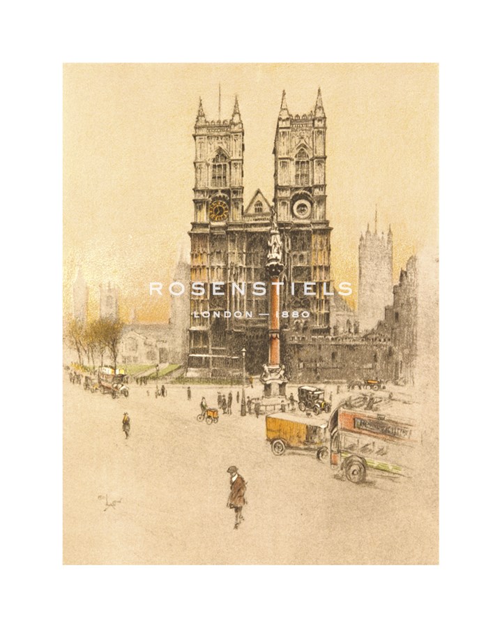 Cecil Aldin Hand Numbered Limited Edition Print on Paper :"Westminster Abbey"
