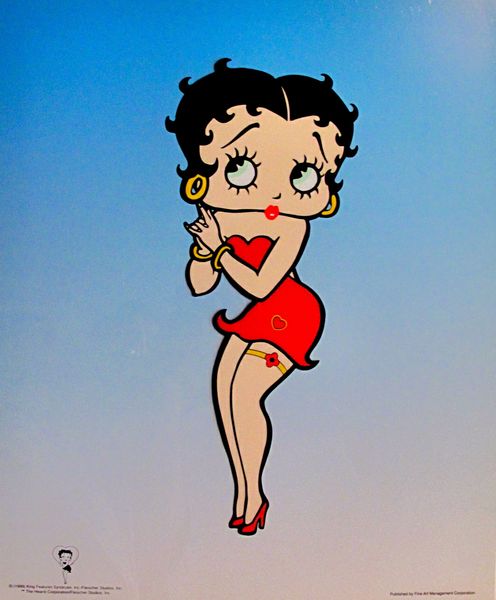 Cellini Large Animation Art Sericel:"Betty Boop Pin-Up"
