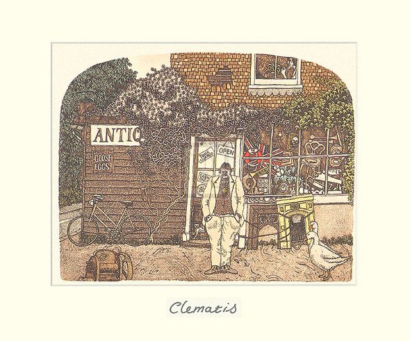 Chad Coleman Hand Numbered Limited Edition Print on Paper :"Clematis"