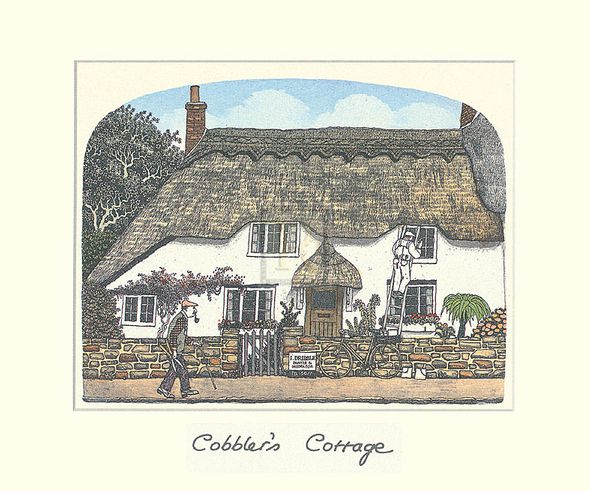 Chad Coleman Hand Numbered Limited Edition Print on Paper :"Cobbler's Cottage"