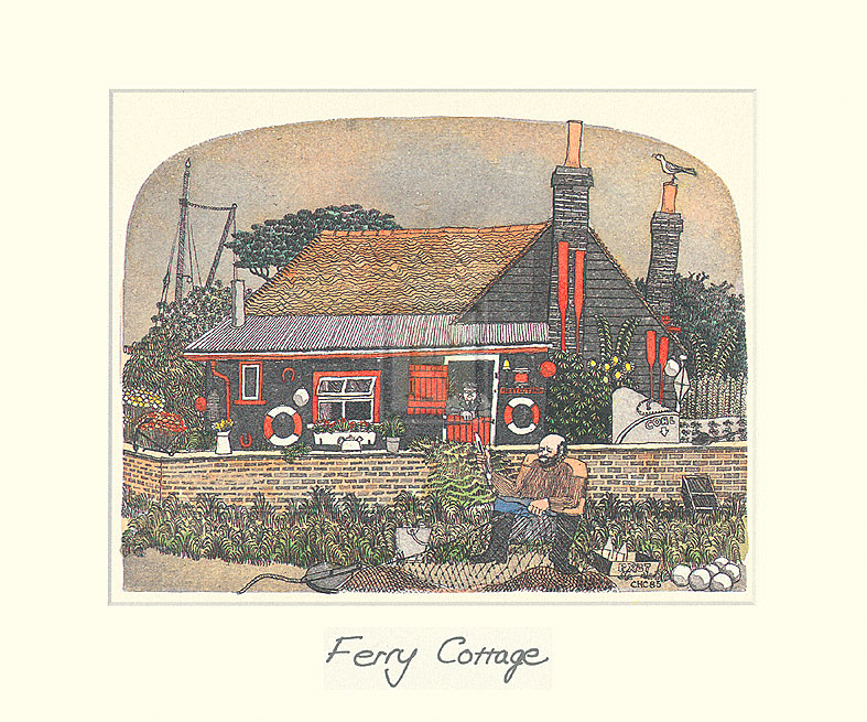 Chad Coleman Hand Numbered Limited Edition Print on Paper :"Ferry Cottage"