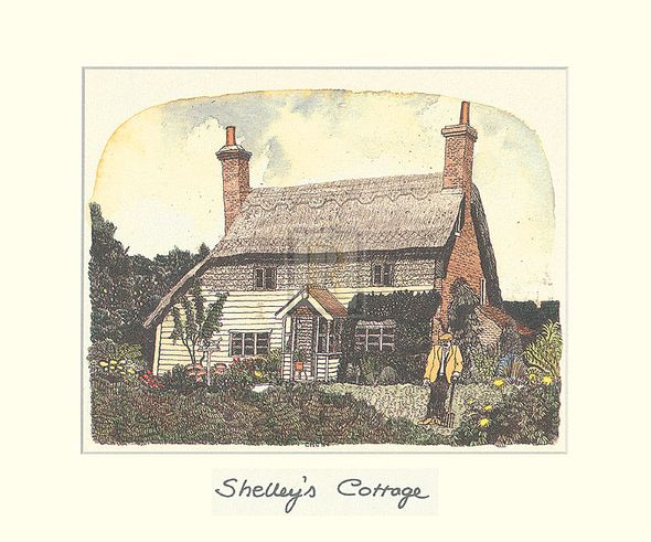 Chad Coleman Hand Numbered Limited Edition Print on Paper :"Shelley's Cottage"