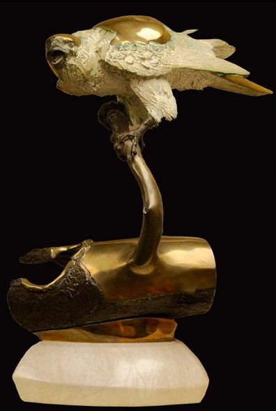 Chapel Limited Edition Sculpture :"Sky Touching Earth (Gyrfalcon)"