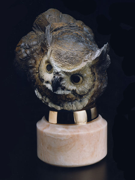 Chapel Limited Edition Sculpture :" Night Rider - Great Horned Owl "