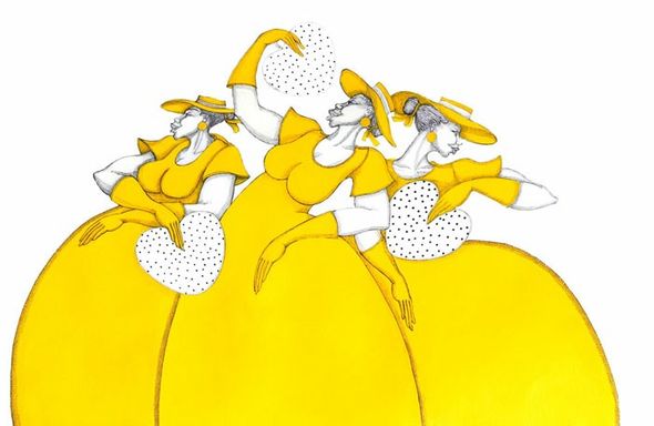 Charles Bibbs Artist Signed Limited Edition Remarque Giclee Print:" Polka Dot Fans"