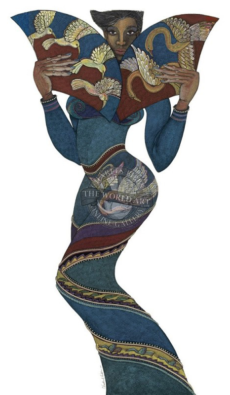 Charles Bibbs Hand Signed and Numbered Limited Edition: "Blue Diva"