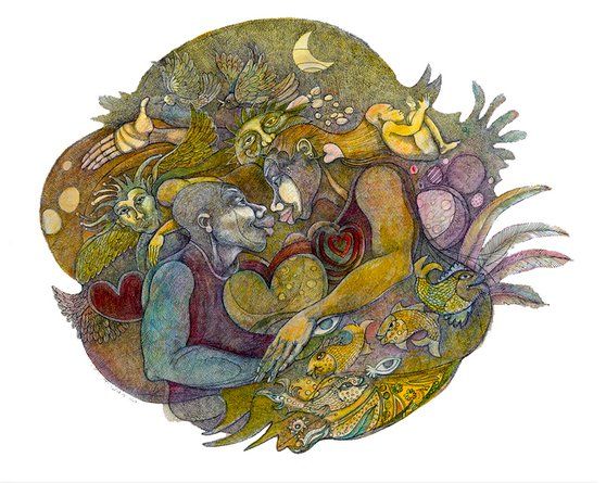 Charles Bibbs Artist Signed Limited Edition Giclee Print:"Love Is"
