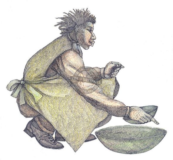 Charles Bibbs Hand Signed Artist Proof Limited Edition: "Dish Washer"