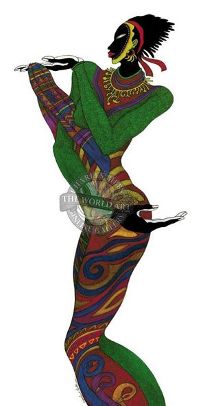 Charles Bibbs Hand Signed and Numbered Limited Edition: "Ebony Series 6"