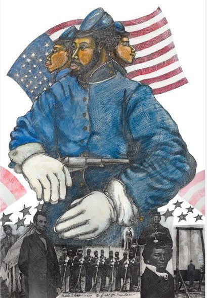 Charles Bibbs Hand Signed and Numbered Limited Edition:"Fight For Freedom"