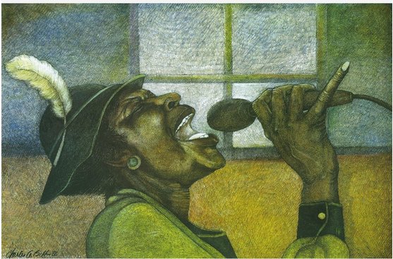 Charles Bibbs Hand-signed and Numbered Limited Edition Giclee Print:"The Singer"