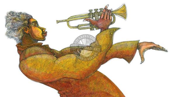 Charles Bibbs Hand Signed and Numbered Limited Edition: "Jazz Composition"
