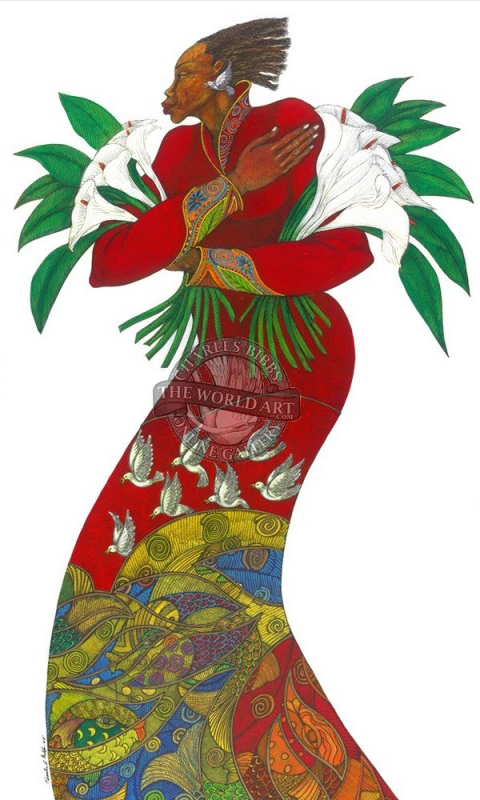 Charles Bibbs Artist Signed Limited Edition Giclee on Paper Print:"Lilies"