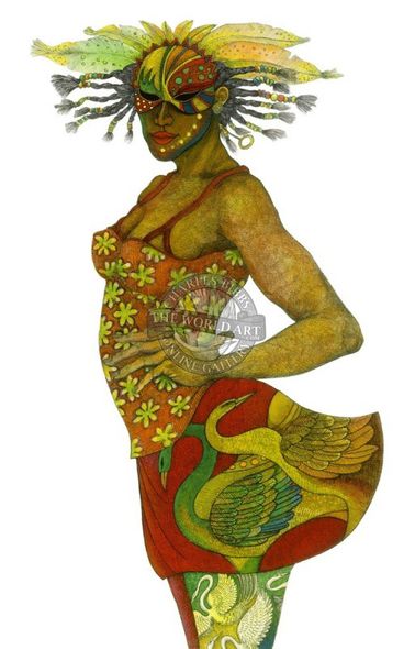 Charles Bibbs Hand Signed and Numbered Limited Edition: "Masquerade 2"