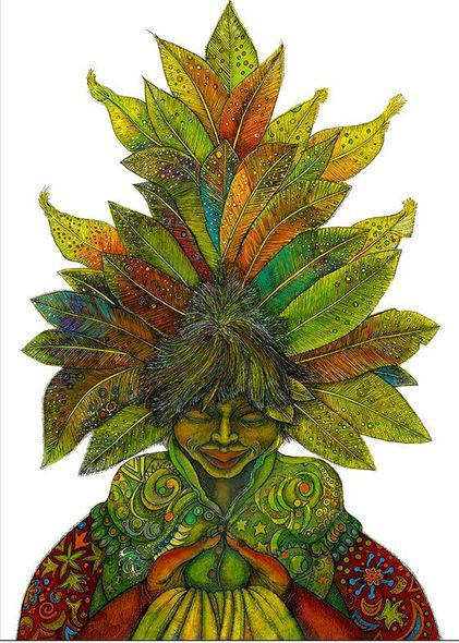 Charles Bibbs Artist Signed Limited Edition Giclee Print:"Earth Mother" 