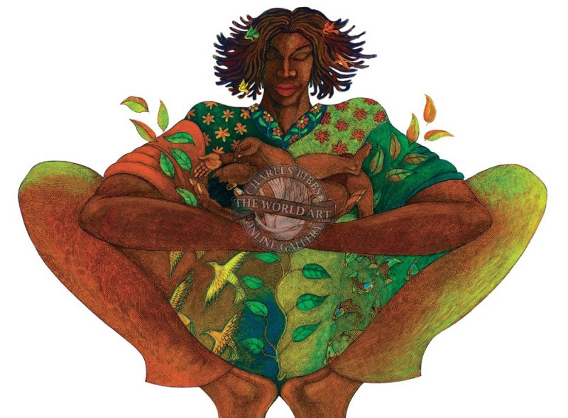 Charles Bibbs Hand Signed and Numbered Limited Edition: "Motherhood"