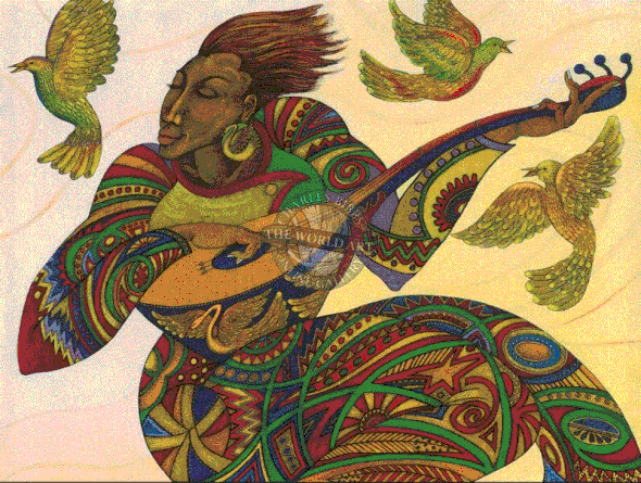 Charles Bibbs Artist Signed Limited Edition Giclee on Canvas: "Music Maker 3"